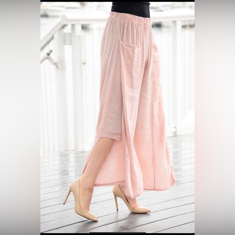 Linen 2 pocket side slit